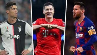 ليونيل ميسي وروبرت ليفاندوفسكي وكريستيانو رونالدو