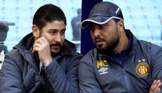 معين الشعباني مدرب الترجي التونسي ومساعده مجدي تراوي