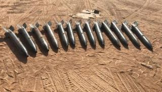 جانب من صواريخ داعش التي تم ضبطها