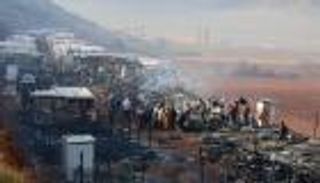 حريق بمخيمات اللاجئين السوريين في لبنان