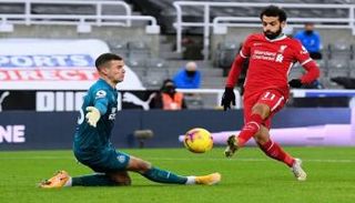 محمد صلاح نجم ليفربول ضد نيوكاسل