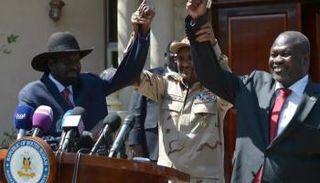 لقاء سابق لسلفاكير وحميدتي ومشار في جوبا - أرشيفية