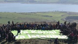 مسيرة شعبية رافضة لقناة أردوغان في اسطنبول