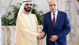 الشيخ محمد بن راشد آل مكتوم والرئيس الموريتاني