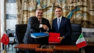 وزيرا خاريجة البحرين وإيطاليا خلال لقاء روما اليوم