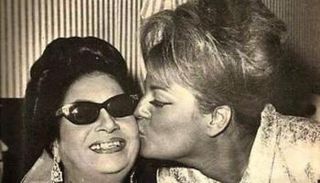 نادية لطفي مع كوكب الشرق أم كلثوم 