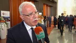 وزير الخارجية الفلسطيني رياض المالكي خلال حديثه لـ