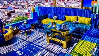 جانب من سطح المنزل بعد تحويله لتحفة فنية