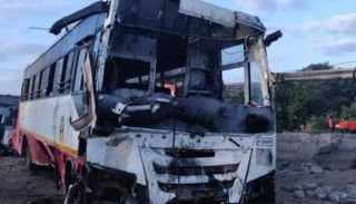 الحافلة بعد الحادث