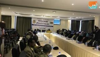 فرقاء السودان خلال اجتماعهم في جوبا- أرشيفية