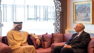 الشيخ محمد بن زايد آل نهيان خلال استقباله هيرفي جولو