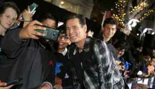 الممثل جيم كاري خلال عرض فيلم "سونيك ذا هيدجهوج"