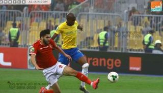 لقطة من مباراة الأهلي وصنداونز