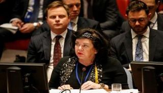 مندوبة بريطانيا لدى الأمم المتحدة كارين بيرس - رويترز