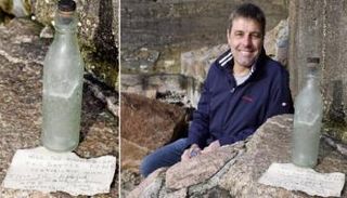  عثر الرجل على الرسالة على شاطئ جيرسي