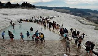 منطقة باموق قلعة في تركيا