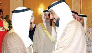 الشيخ خليفة بن زايد آل نهيان والشيخ صباح الأحمد الجابر الصباح-أرشيفية