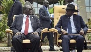 لقاء سابق بين سلفاكير ورياك مشار