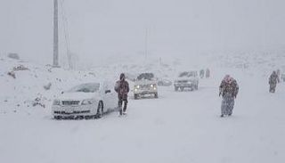 مرتفعات تبوك تكتسي بالثلوج