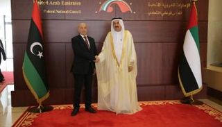 رئيس المجلس الوطني الاتحادي الإماراتي ورئيس مجلس النواب الليبي