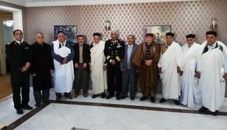 مجلس حكماء وأعيان صبراتة مع رئيس أركان البحرية بالجيش الليبي