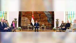السيسي خلال لقاء فلورنس بارلي