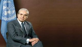 الأمين العام الأسبق للأمم المتحدة خافيير دي كوييار