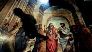 لوحة لرافايلو بعنوان "مدرسة أثينا"