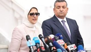  الدكتورة هالة زايد خلال المؤتمر الصحفي