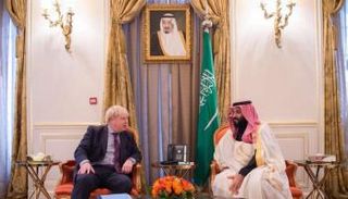 محمد بن سلمان وبوريس جونسون - أرشيفية