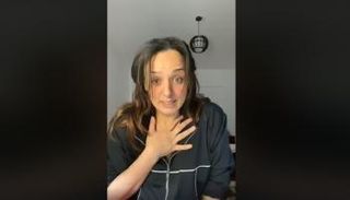 صورة من الفيديو الذي نشرته مي الخرسيتي 