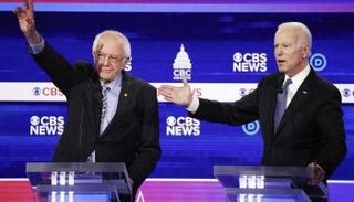 جو بايدن وبيرني ساندرز