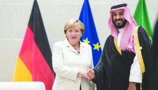 محمد بن سلمان وأنجيلا ميركل- أرشيفية