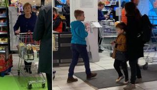 ميركل تتسوق بمفردها في أحد المتاجر