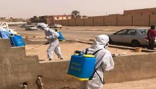 حملات التعقيم في براك الشاطئ الليبية