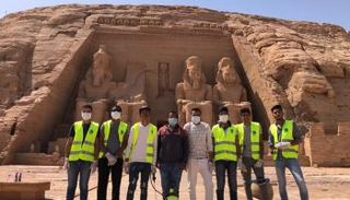 أعمال تعقيم المناطق الأثرية في أسوان والأقصر