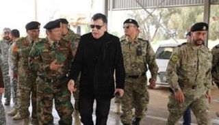 رئيس حكومة الوفاق فايز السراج مع قيادات المليشيات 