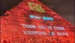 رسالة شكر إلى الأطقم الطبية على أهرامات الجيزة