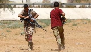 عناصر مسلحة في مليشيات السراج-أرشيفية