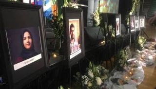 تأبين لضحايا الطائرة الأوكرانية التي أسقطتها دفاعات الحرس الثوري بطهران