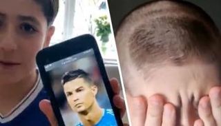 الطفل قبل وبعد الحلاقة