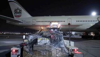 جانب من المساعدات الإماراتية إلى كولومبيا