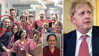 جونسون أثنى على الممرضين لرعايتهم 