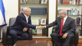 لقاء سابق يجمع نتنياهو وجانتس- أرشيفية