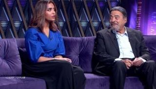 يوسف شعبان ونجلته زينب خلال اللقاء