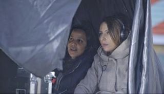 المخرجة إلهام العلمي في كواليس تصوير المسلسل