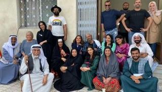 النجم أحمد الجسمي مع أسرة المسلسل
