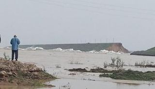 انهيار جزئي بأحد جدران السد في أوزبكستان