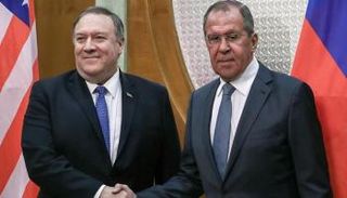 وزير الخارجية الأمريكي ونظيره الروسي خلال لقاء سابق