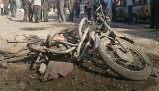 صورة متداولة لانفجار الدراجة النارية المفخخة
